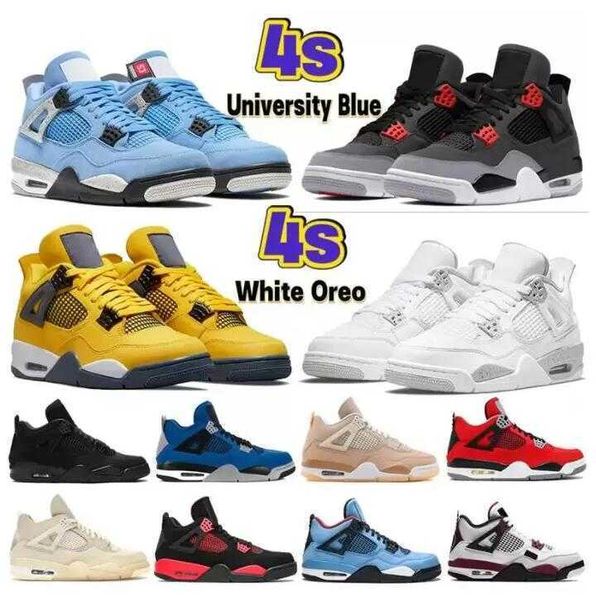 

2022 jumpman 4s high og basketball shoes jump 4 1s bordeaux university blue dark mocha bred shadow unc twist seafoam men women, Black