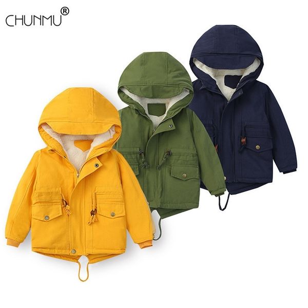 

winter baby boy and girl clotheschildren's warm jacketskids sports hooded outerwear 3 colors lj201128, Blue;gray