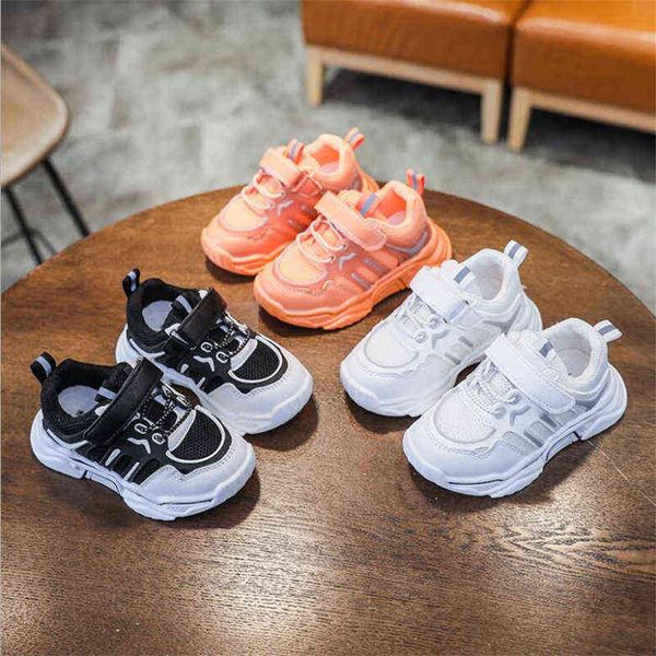 

new autumn children casual shoes breathable mesh sports shoes for boys girls running sneakers boys kids shoes g220527, Black;red