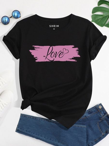 

heart & letter graphic t-shirt o0qe#, White