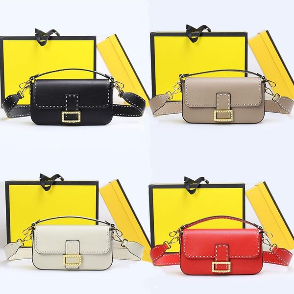 

shoulder bags genuine leather material gold letters decorative fashion style flip magnetic buckle internal partition design