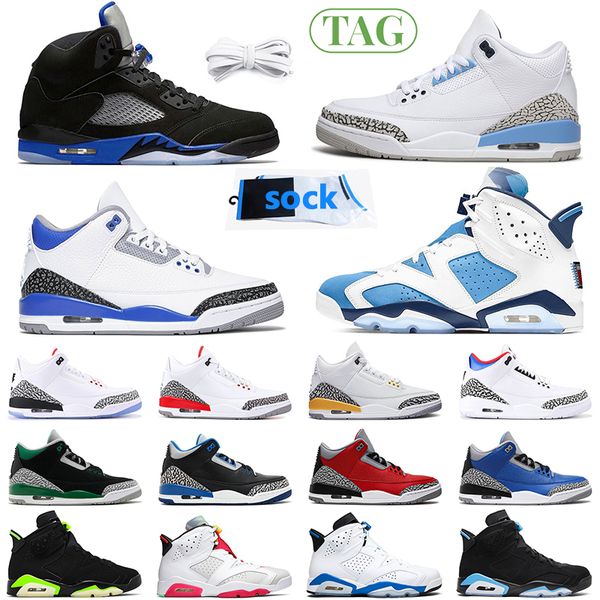 

men basketball shoes 3s racer blue pine green cool grey unc black cat