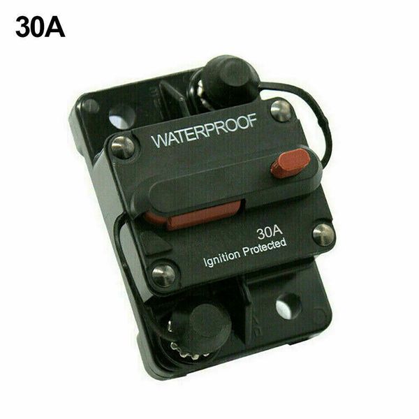 

30a car circuit breaker fuse reset 30-200 amp 12v-48v dc car boat auto waterproof black