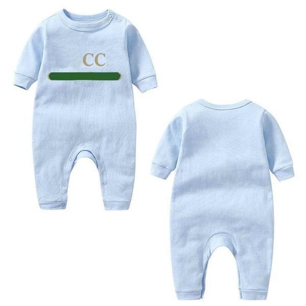 

new in stock newborn kids rompers baby boys girls fashion designer print lu274z, Blue