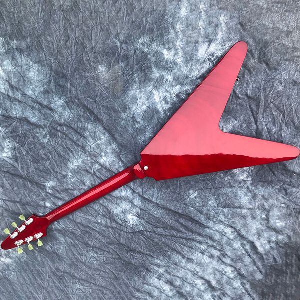 

chinese electric guitar flying v style mahogany body and neck chrome hardware high quality