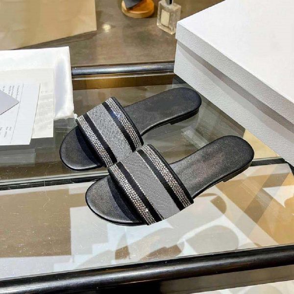 

2022 designer women sandals sandals velcro classic slippers real leather slides platform flats shoes sneakers boots with dustbag by new01 27, Black