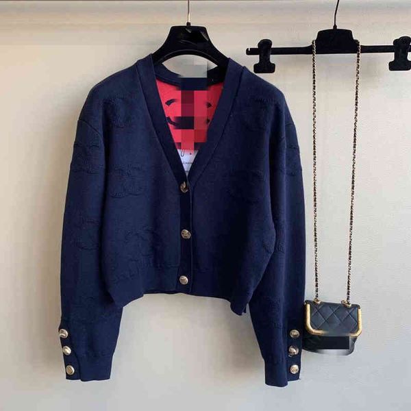 

women's knits & tees early spring blue embossed peach collar single breasted fashion sweet college style thin solid color cardigan 82mb, White