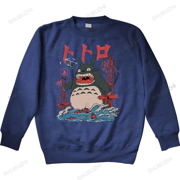 

cartoon my neighbor totoro ghibli hoody cartoon harajuku men and women pure cotton autumn loose long sleeve hoody 220809, Black