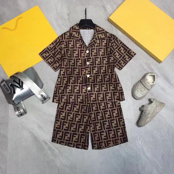 

child designer clothe sets bears childrens kids short sleeve t-shirt print shorts set suit brand boys clothing cotton tees size 90-160, White