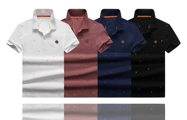 

2022 luxury band mens designer polo t shirt summer fashion breathable short-sleeved lapel casual g64, White;black