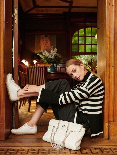 

motf premium wool blend turtleneck oversized sweater e093#, White;black