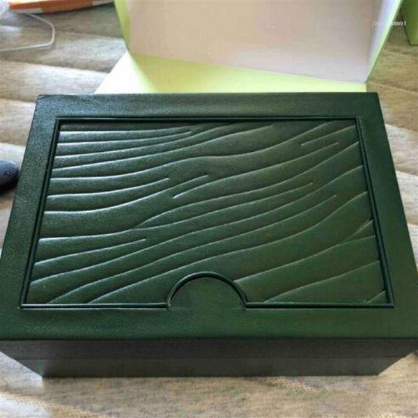 

watch box green brand watch box original with cards and papers certificates handbags box for 116610 116660 116710 watches11296g, Black;blue