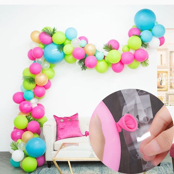 forniture per feste 5M Balloon Chain Tape Arch Connect Strip matrimonio sposalo compleanno con scena di palloncini natalizi Produzione di atmosfera