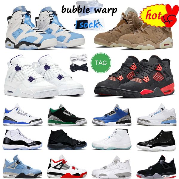 

men women basketball shoes 4s purple metallic black cat red thunder sail 6s unc british khaki mens outdoor trainer