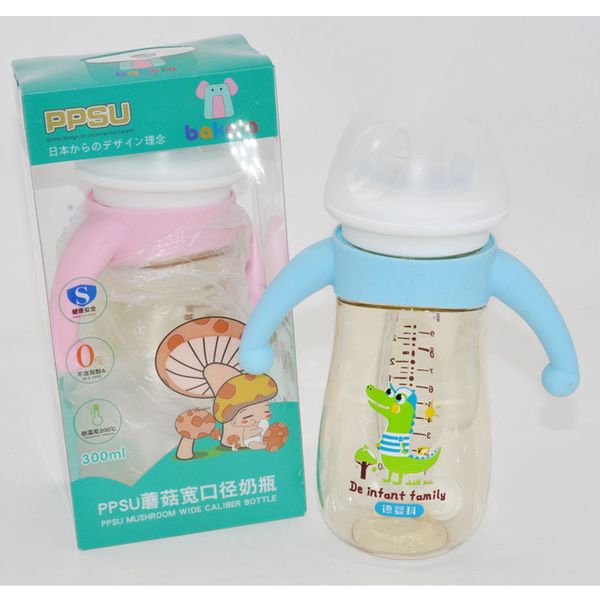 

baby bottle ppsu can handle high temperature silicone 300ml baby drinking cup