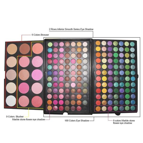 

183 colors eye shadow combination disc multi-color makeup palette professional beauty makeup european and american popular manufacturers