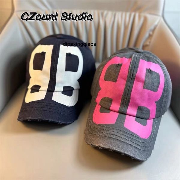 

ball caps designer balencaigass paris home's same spray painting graffiti fashion duck tongue hat baseball cap age reducing versatile s, Blue;gray