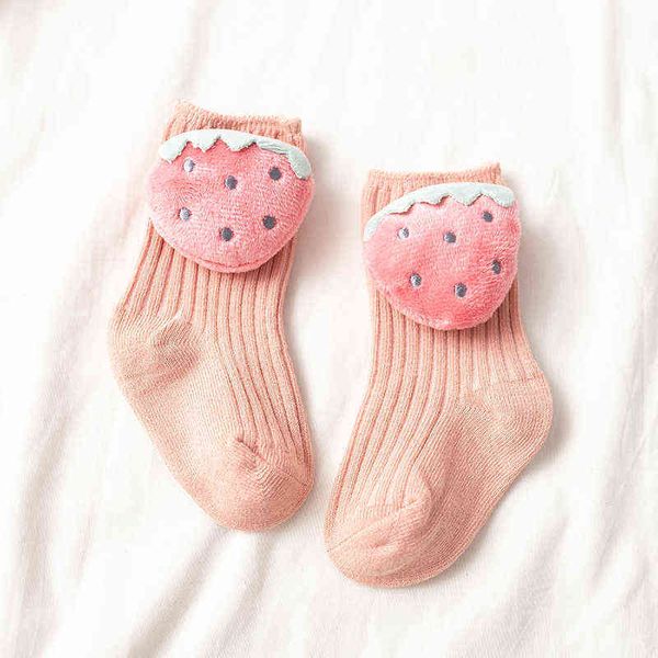 

cotton newborn socks kids toddlers autumn spring rubber anti slip floor socks animal newborn cute year for baby accessories j220621, Pink;yellow