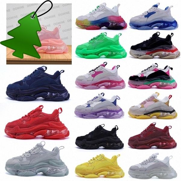 

2022 triple s dad shoes tripler bigsized sneaker platform clear cushion sole scarpe womens zapatos mens zapatillas sneakers 36 -45 tzenx #