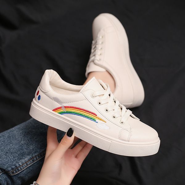 

shoes women's 2022 new all-match thick-soled white shoes sneakers