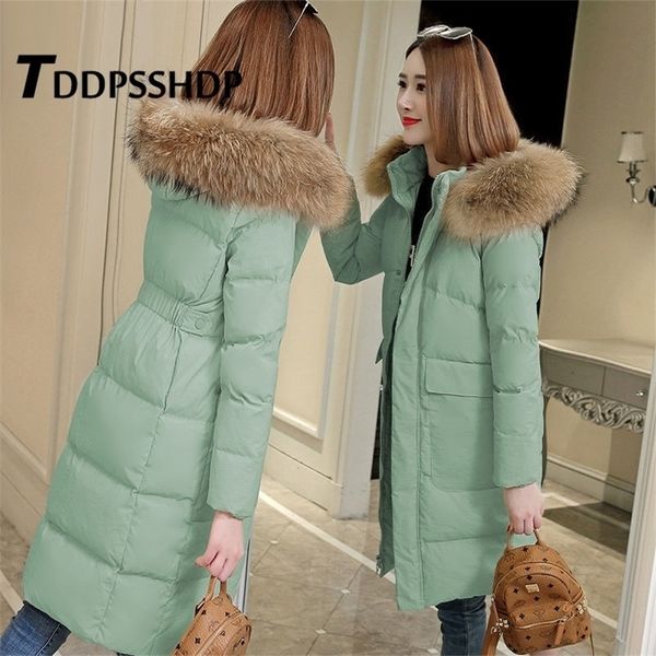 

winter new korean slim women parkas m3xl size female coat t200116, Black