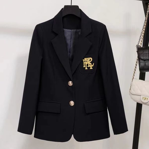 T3047 Abiti da donna Blazer Marchio Tide Stilista di moda retrò di alta qualità Stile college Giacca da uomo Leone doppio petto Slim Plus Size Abbigliamento donna