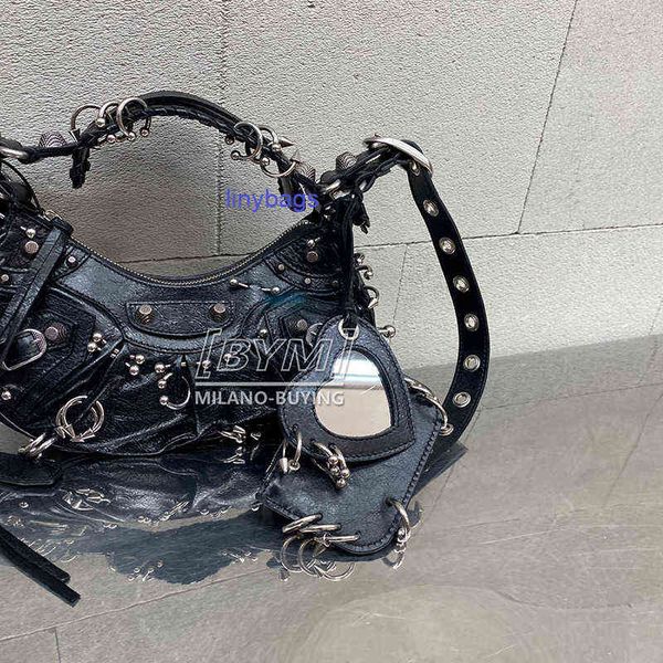 

designer bags balencaigass xs lecagole rivet underarm motorcycle bag k3zz