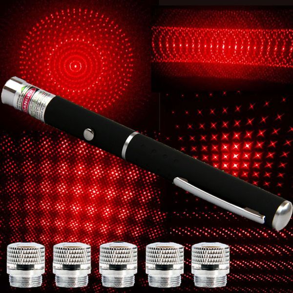 5 в 1 Kaleidoscop 650NM Laser Pen Pen Red Laser Pointer Pesgray