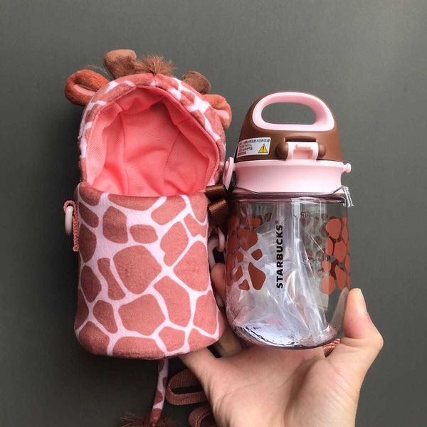 

2020 starbucks cup new summer giraffe set catering magician straw water 370mlsdw8