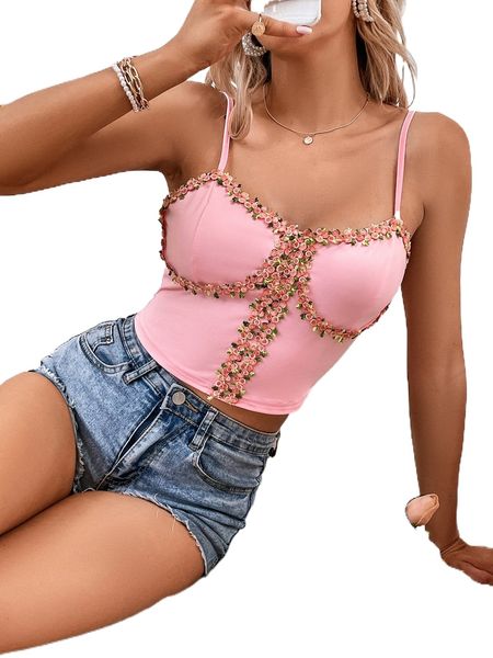 

appliques cami p41h#, White