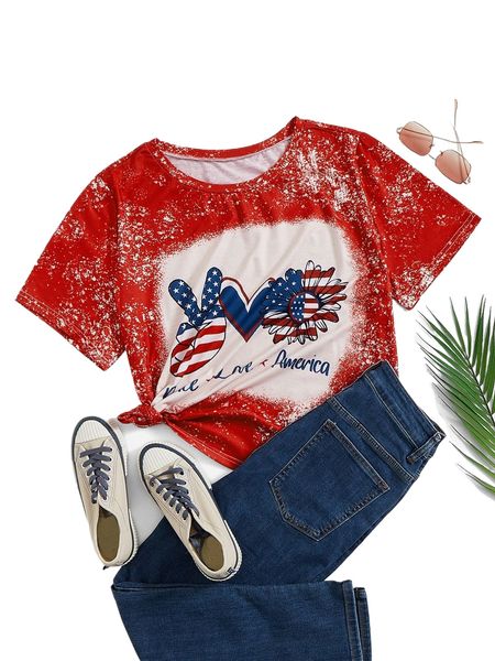 

plus americana gesture & letter graphic tee 74gl#, Black