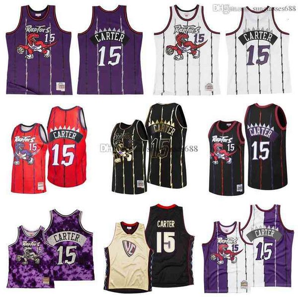 

stitched vince carter jersey s-6xl mitchell & ness 1998-99 mesh hardwoods classics retro basketball jerseys men women youth, Black
