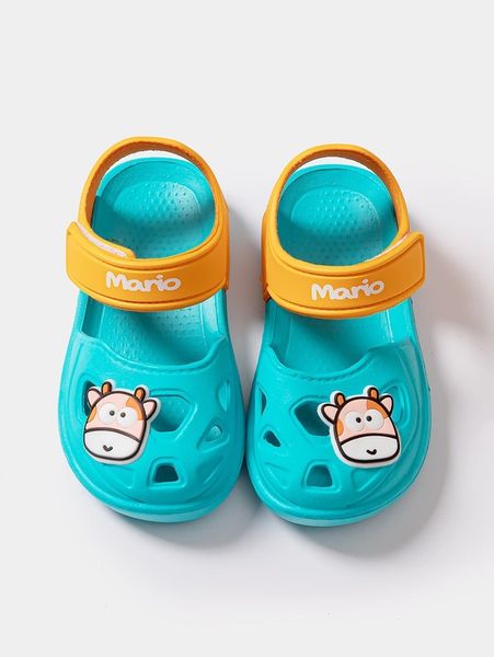 

boys cartoon decor vent clogs she01, Black;red