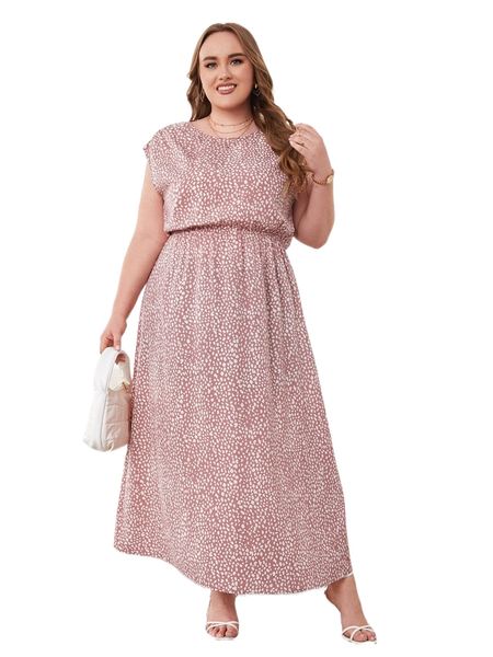 

emery rose plus dalmatian print batwing sleeve dress a5vb#, Black