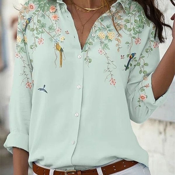 

fashion casual longsleeved shirt spring and autumn women blouses 220718, White