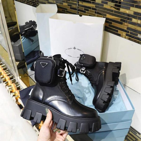 

2021 european style luxury designer shoes fashion boots women's shoes boots fashion shoes closure martin boots bag design wit204v, Black
