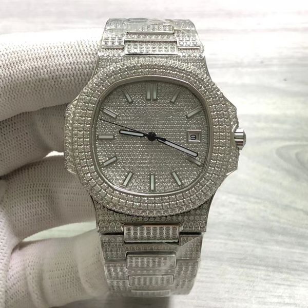

sf sky star diamond watch for men 5719 / 10g-010 cal 8215 automatic mechanical movement 40 * 11.5mm sapphire mirror 50m waterproof calendar, Slivery;brown