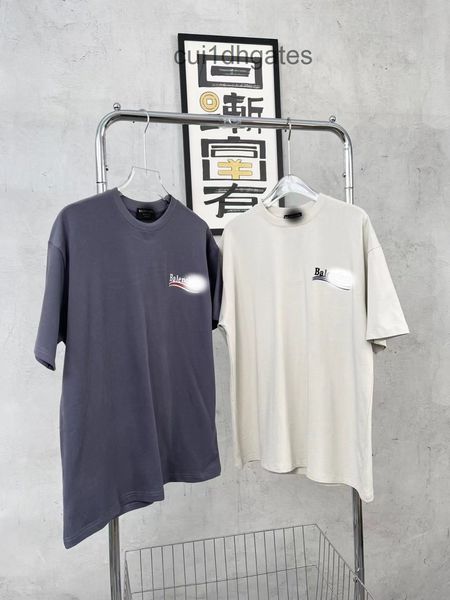 

2022 designer bal t shirt 2022 spring and summer new home b paris classic cola wave men's women's t-shirt three-dimensional embroi, White;black