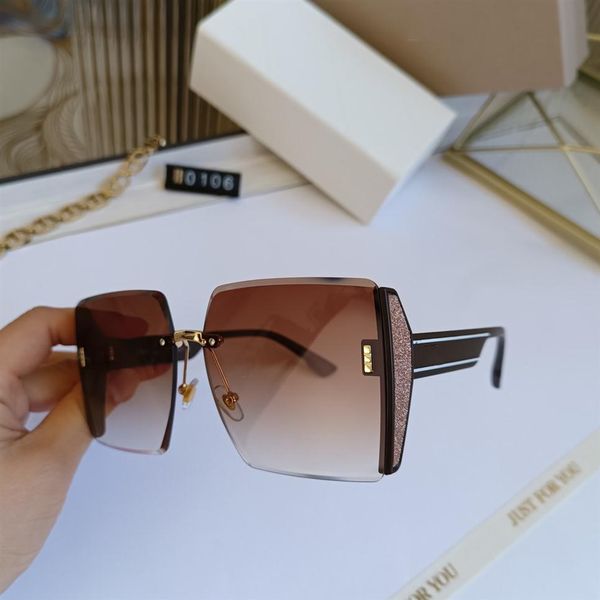 

luxury designer oversized sunglasses women0106 men brand polarized uv400 lens sun glasses fashion big square semi frame vintage ey318t, White;black