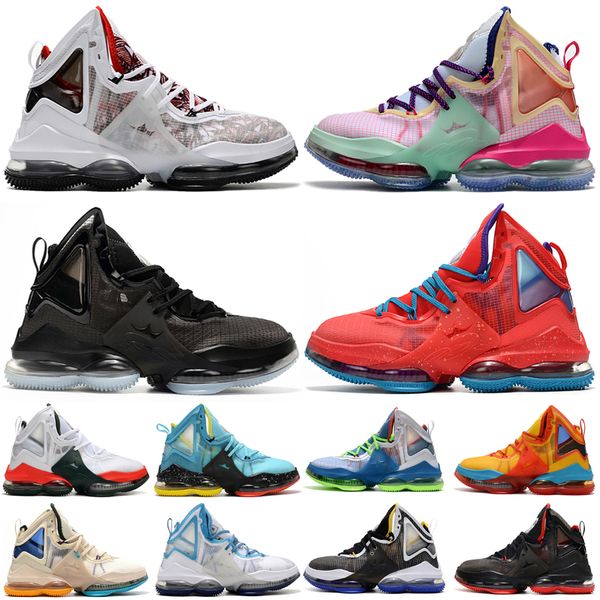 

classic lebrons xix 19 bred dutch blue outdoor shoes hardwood tropical uniform hook 19s men outdoors sneakers sport shoe trainners size 40-4
