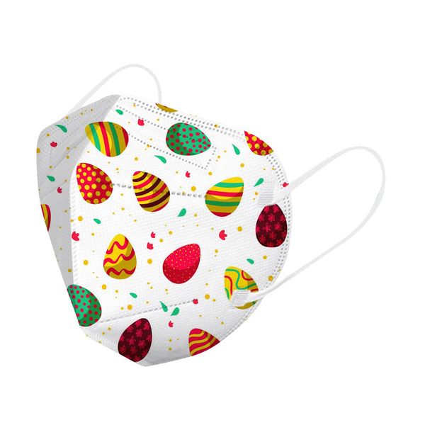 

easter soft breathable kn95 disposable face mask 5-layer with elastic earloop and nose bridge clip for child kids respirator protection agai