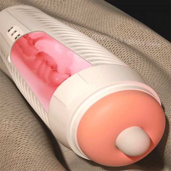 Masturbador masculino Calentamiento automático Suck Masturbation Cup Vibrador Coño Pocket sexy Machine Dool Juguetes para hombres Adultos Goods18