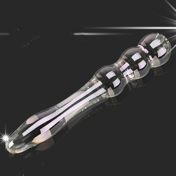 19 cm Glasperlen Anal Plug Penis Butt Plug Nightlife Anus Hinterhof Stopper Dildo Erwachsene Spielzeug Erwachsene schwule sexy Spielzeug für Männer Frauen