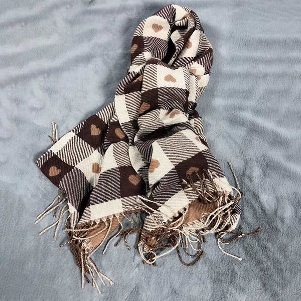 

new winter double-sided love lattice temperament scarf for men and women korean warm shawl couple bib, Blue;gray