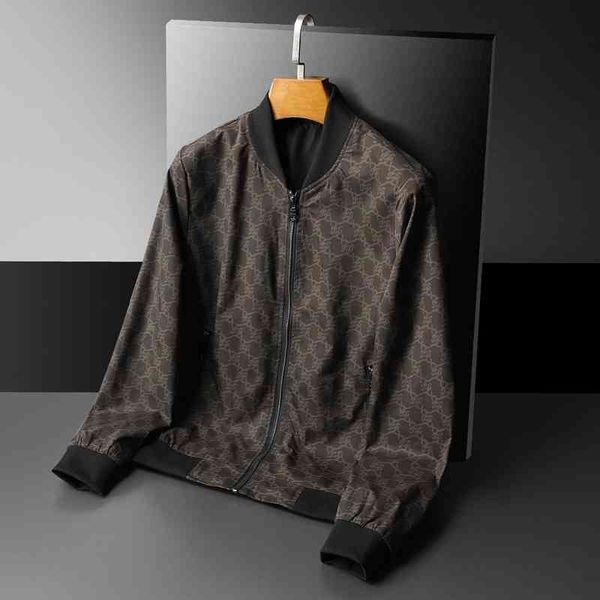 

men's luxury fashion brands menswear 2022 new casual jacket thin embroidered coat, Black