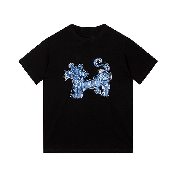 

men's t shirts embroidery little tiger ladies couple casual trend street fashion designer summer crew neck short sleeve size s-xxl, White;black