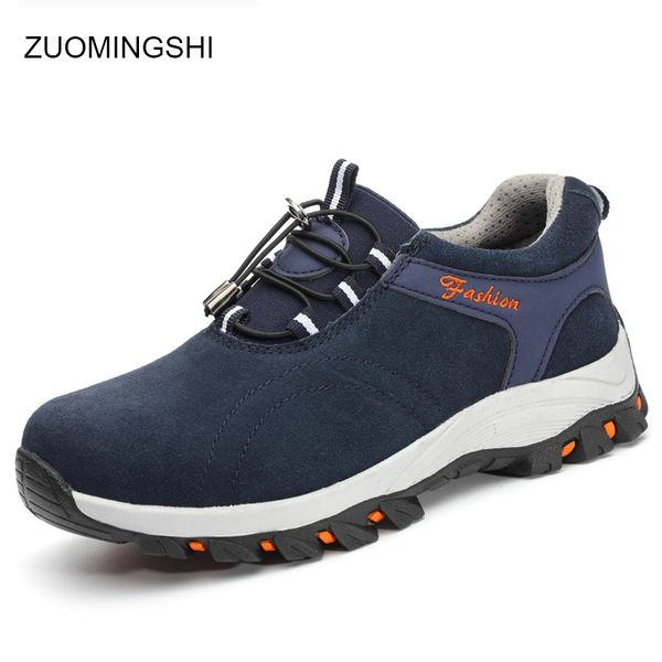 

fashion leather steel toecaps light safety shoes men bot breathable security shoes work shoes buty robocze, Black;red