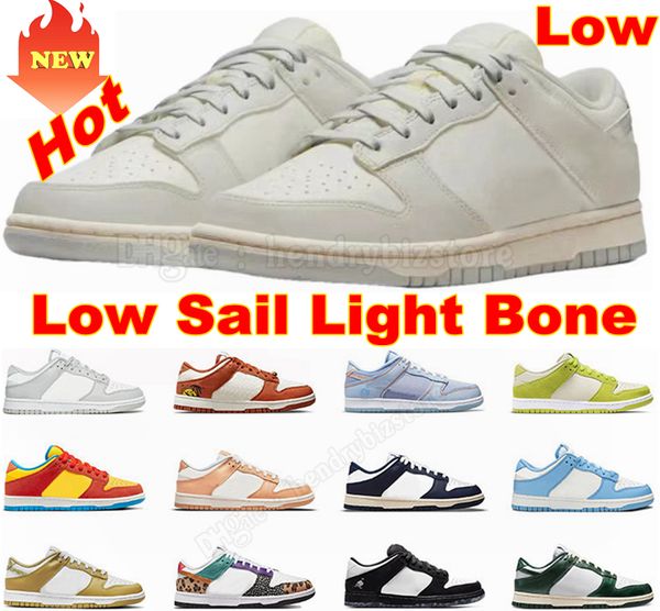 Low Sail Light Bone Koşu Ayakkabısı Erkek Bayan Spor Ayakkabı Tropical Twist Cashmere Pale Ivory Orange Paisley Green Sun Club Off Safari Mix Chunky Skate Platform Trainer