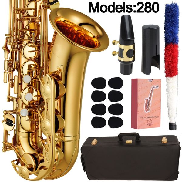 MFC Saxophone Alto 280 Professional Alto Sax Custom 280 Series Lacquer High Gold с мундштуком тростников.