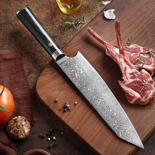 Profesyonel Şef Bıçağı Şam Paslanmaz Çelik 67 Katmanlar Japon Mutfak Bıçakları Santoku Kemik Et Bapa Bıçak Pişirme Aracı